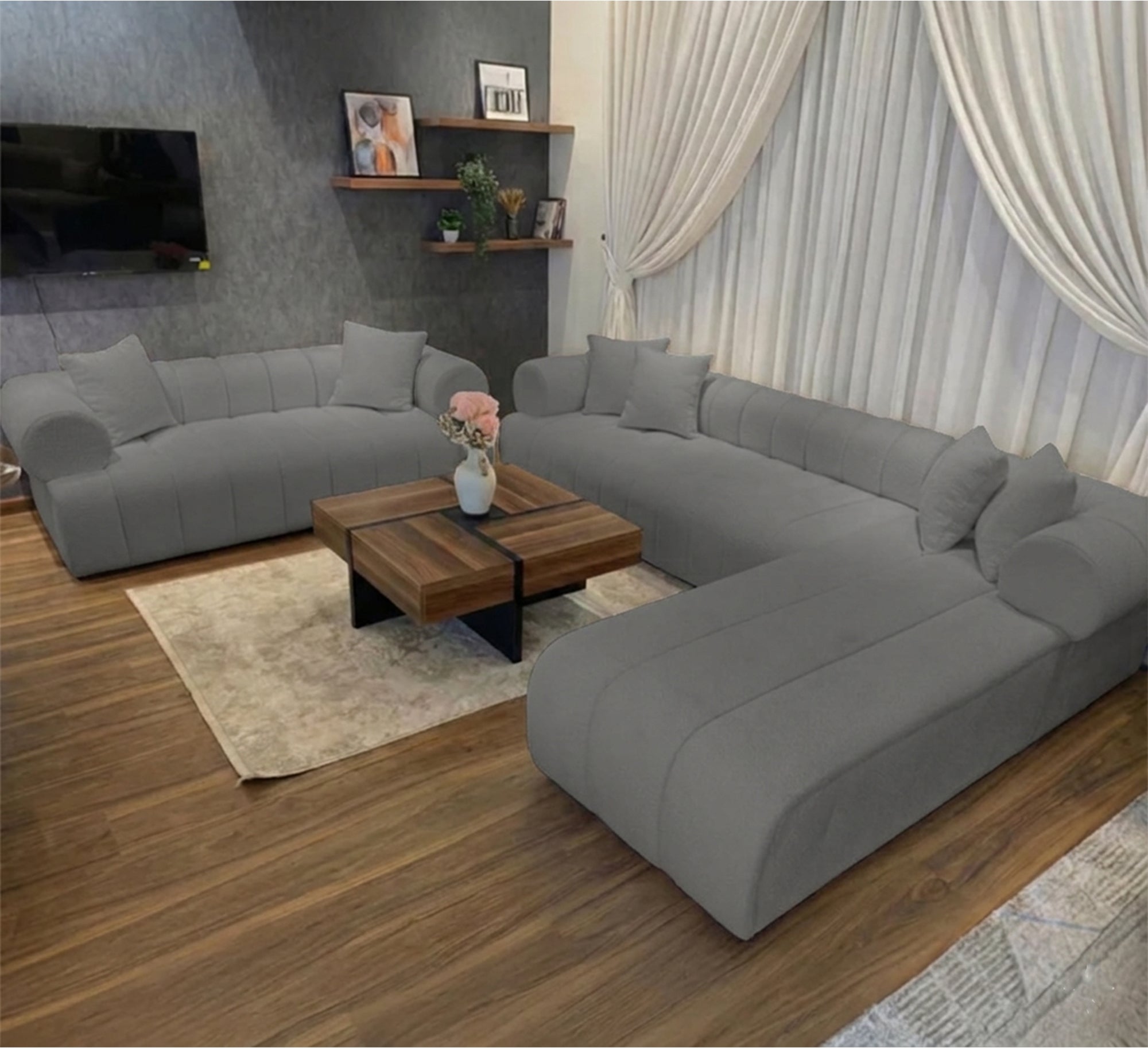 Modern Off-White Living Room Set - SZ3006