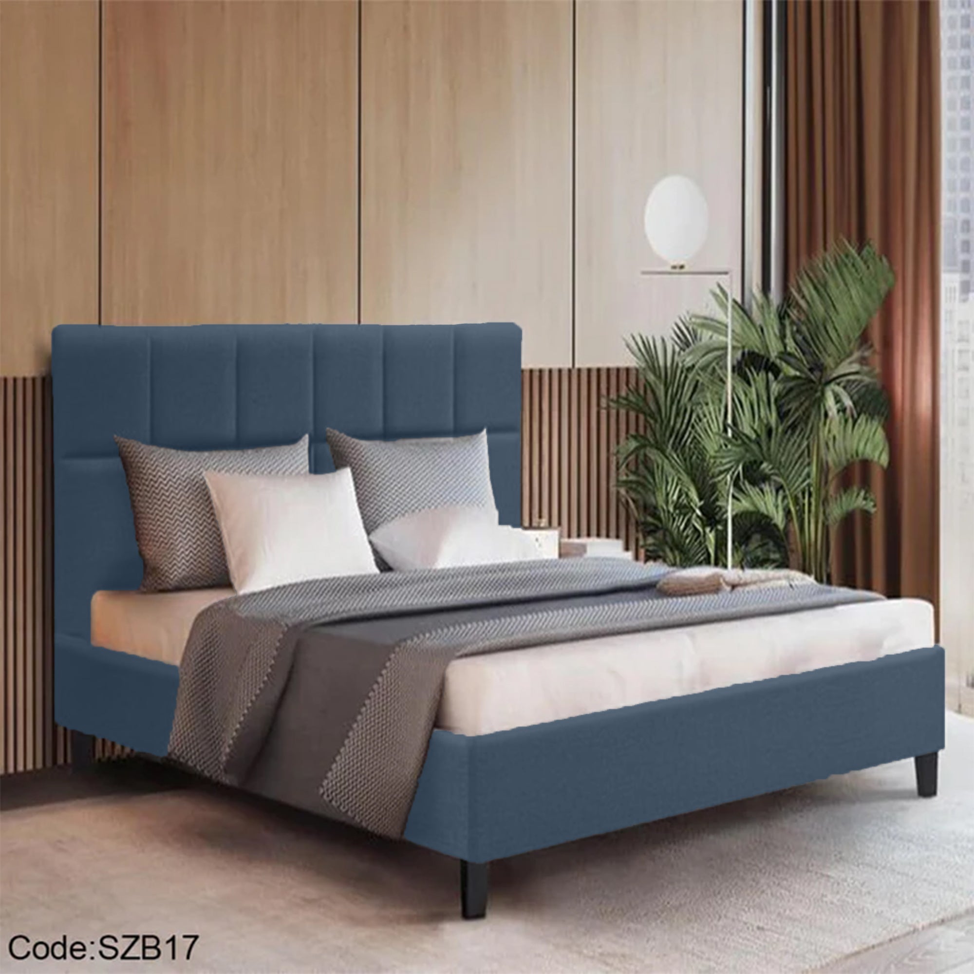 szb17 160 cm Bed Gray