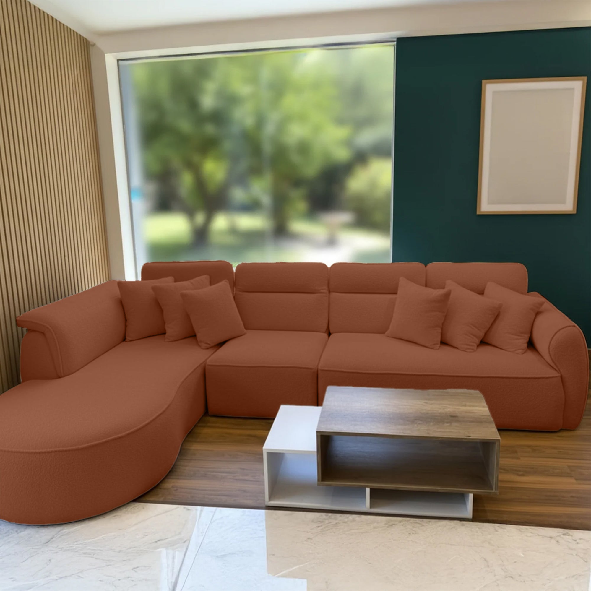 Off-White Corner Sofa - SZ1106