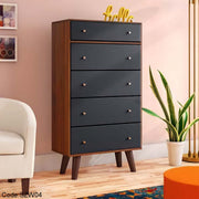 Modern Brown and Black Drawer Unit - SZW04