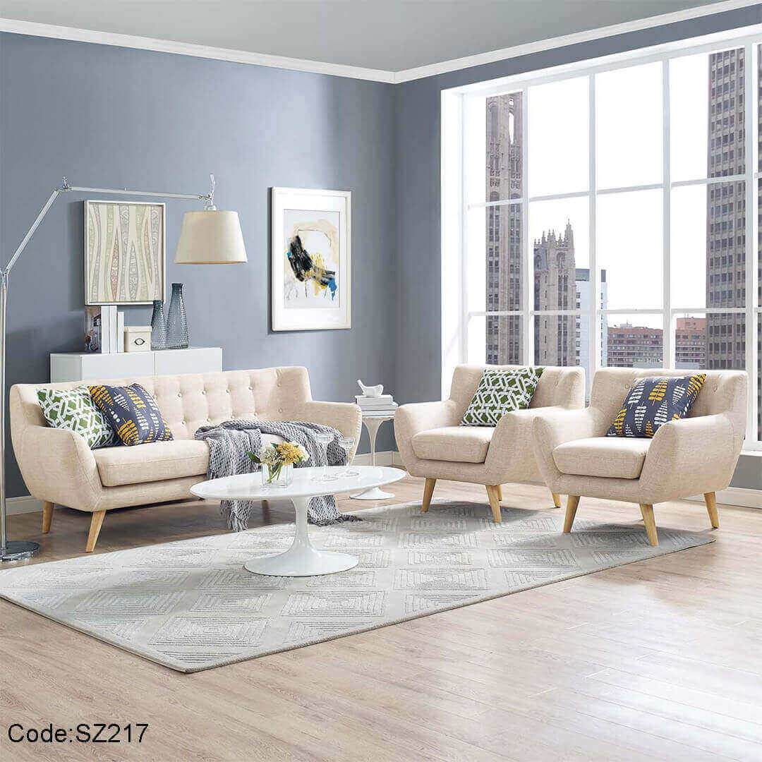 Beige Living Room Set 3 Pieces – sz217