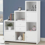 Modern White Library 3 Doors