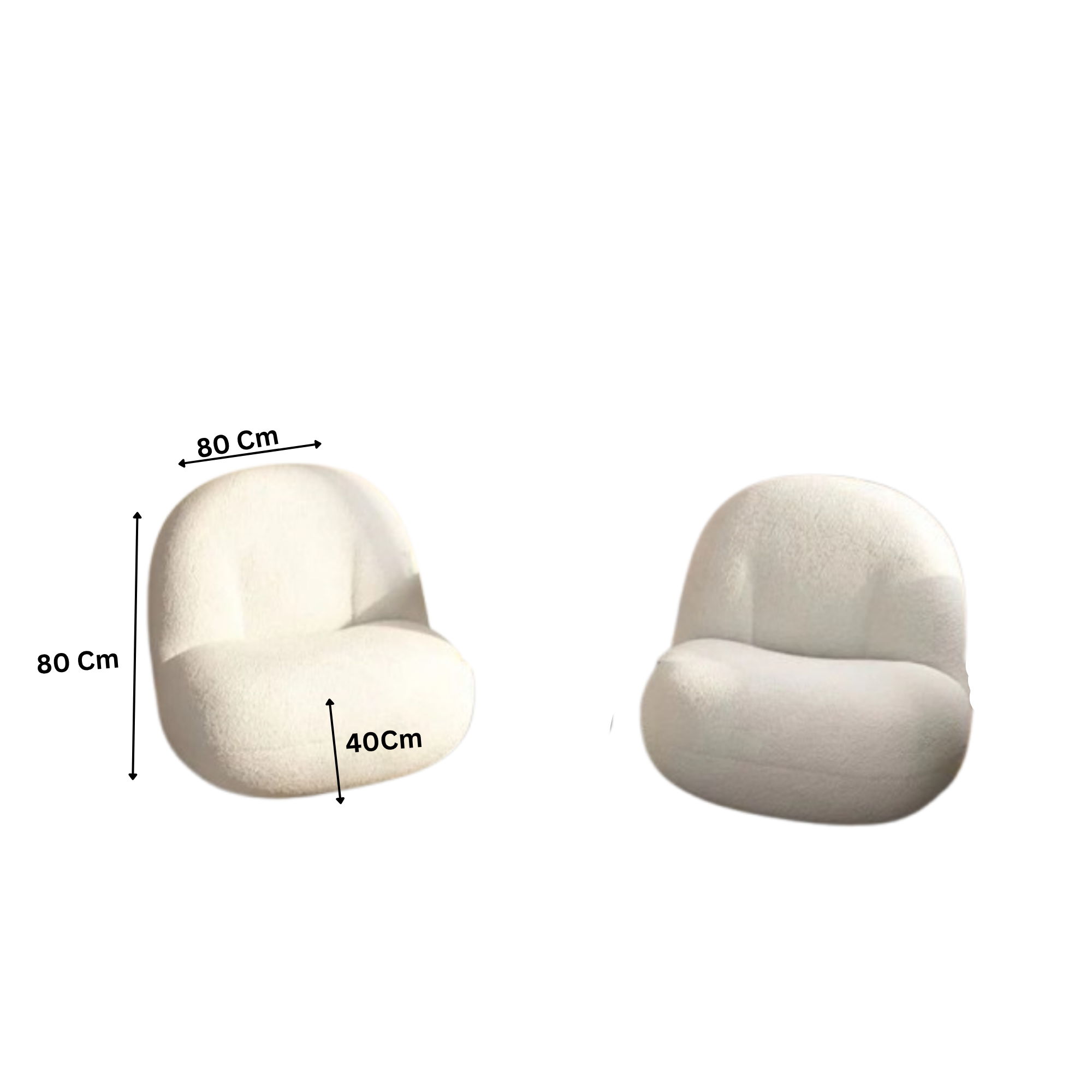 2 Modern Off-White Chairs - sz360