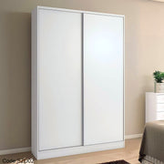 Modern White Sliding Wardrobe 120 cm - szd02