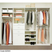 Modern Open Wardrobe with 3 Drawers and Door - szd03