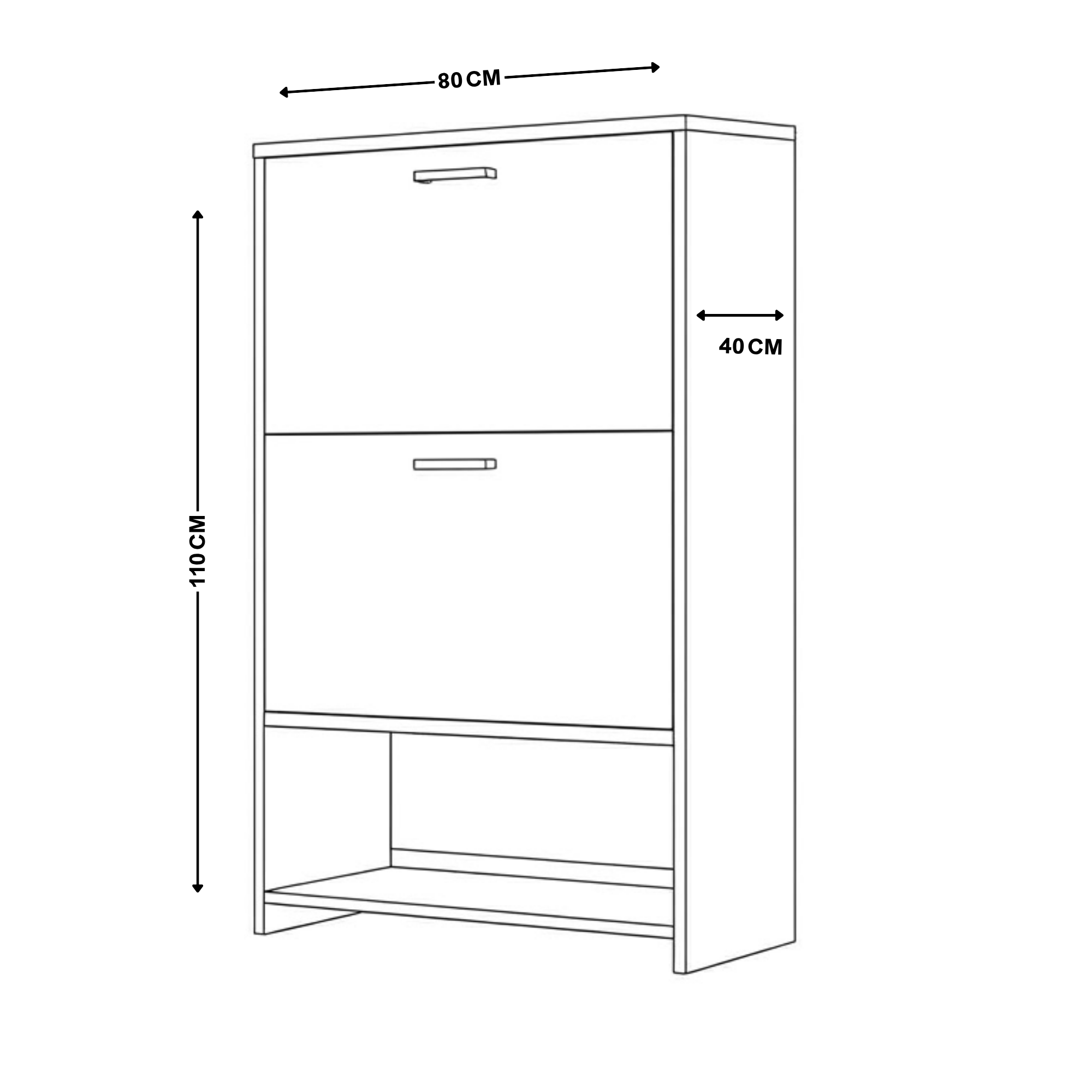 MDF Black Shoe Rack - SZG12
