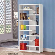 Modern Wooden Library with 8 Shelves