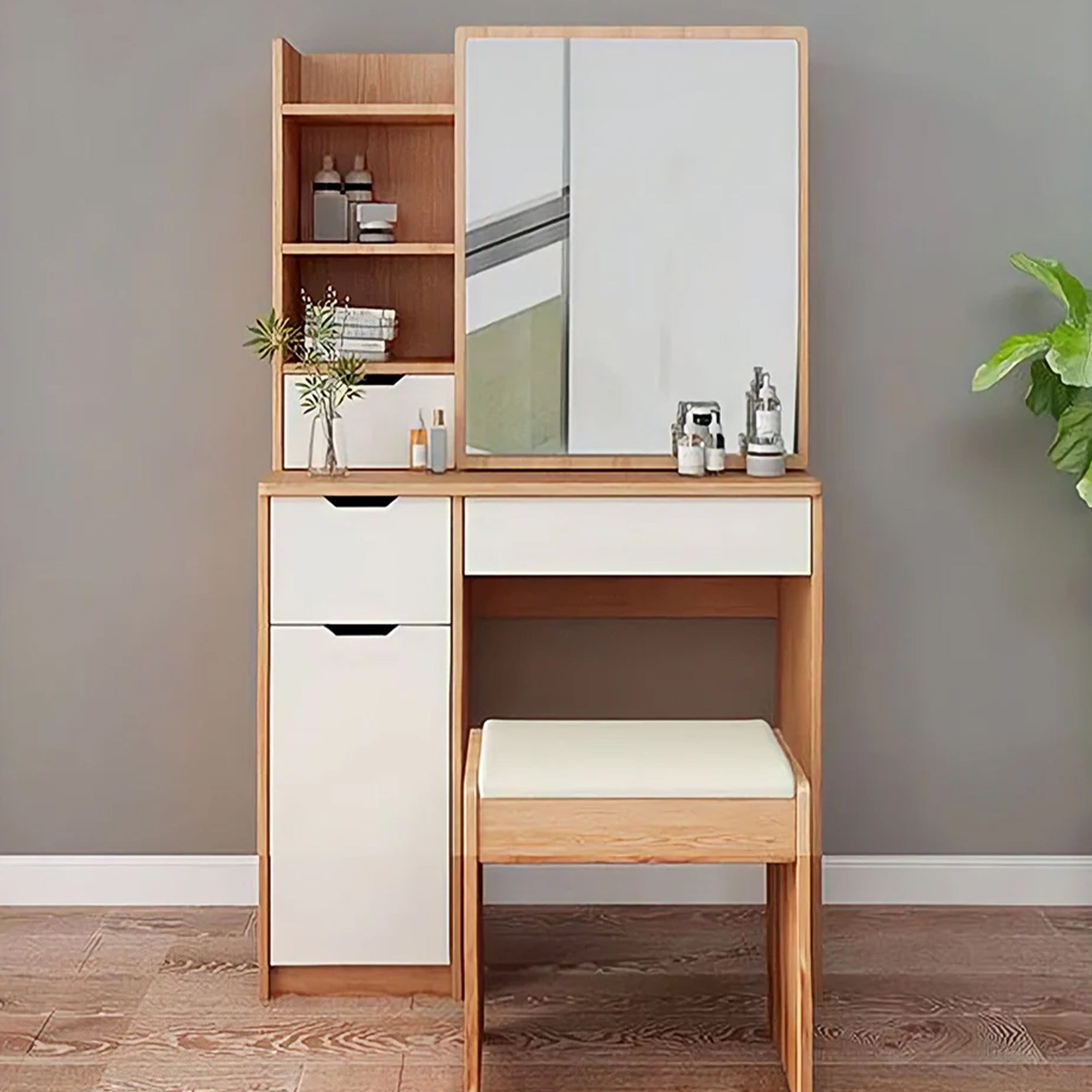 Beige Dresser with White - szt05