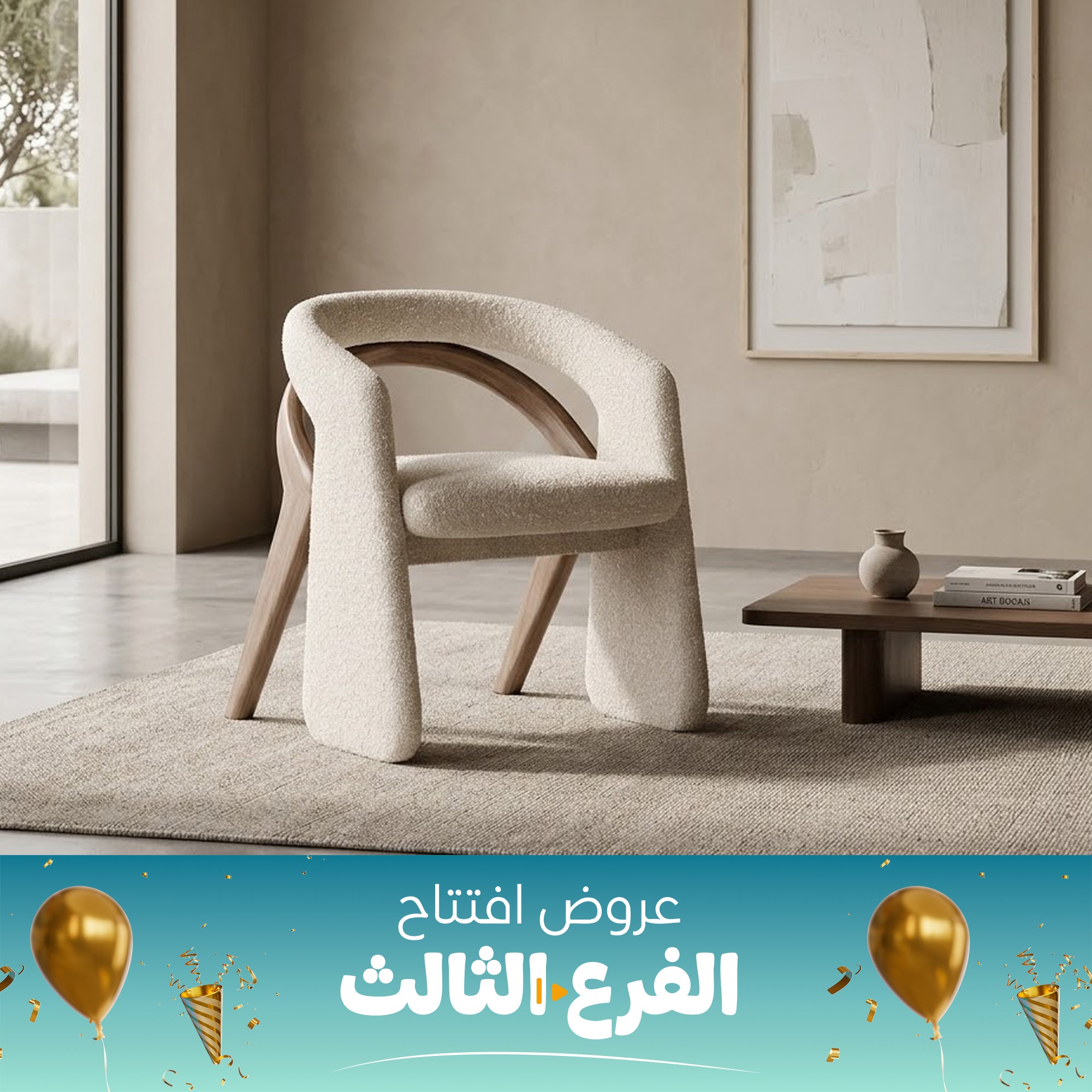 Off-White Dining Chair - sz376