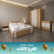 غرفة نوم مودرن 5 قطع بيج*أبيض-szr15