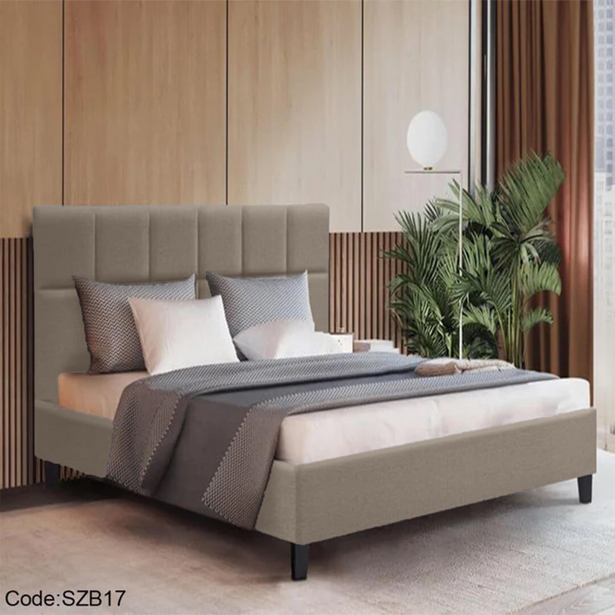 szb17 160 cm Bed Gray