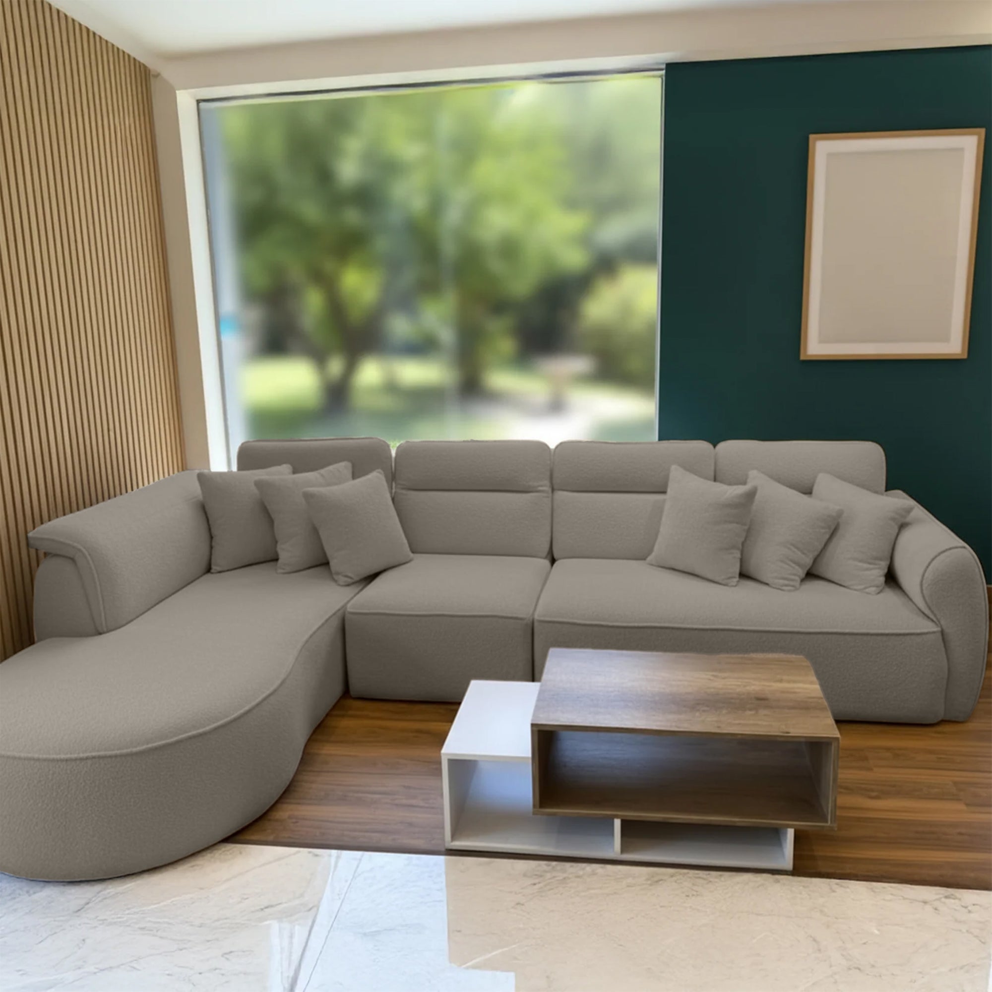 Off-White Corner Sofa - SZ1106