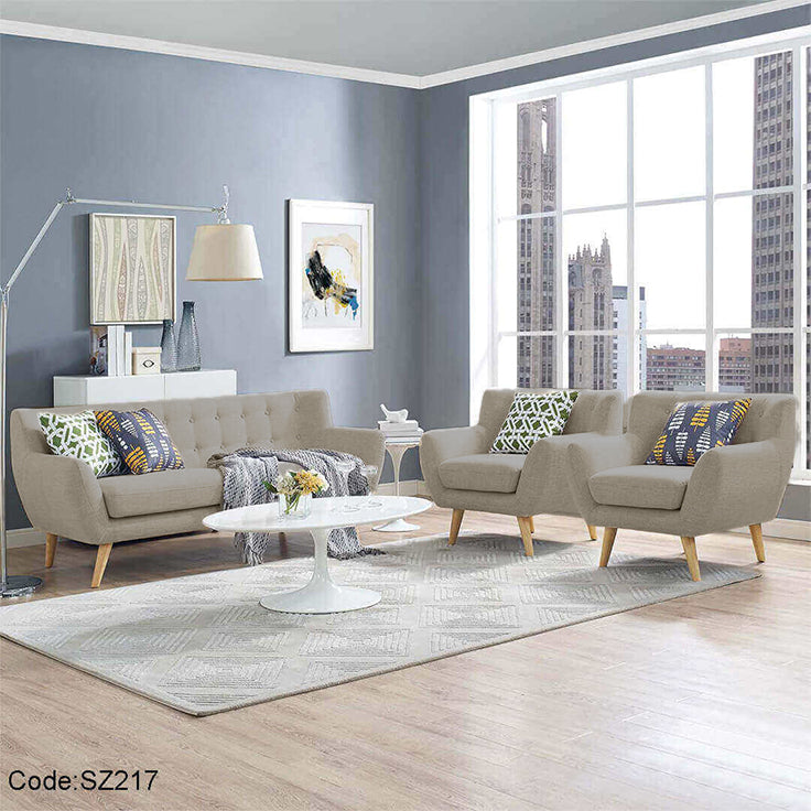 Beige Living Room Set 3 Pieces – sz217