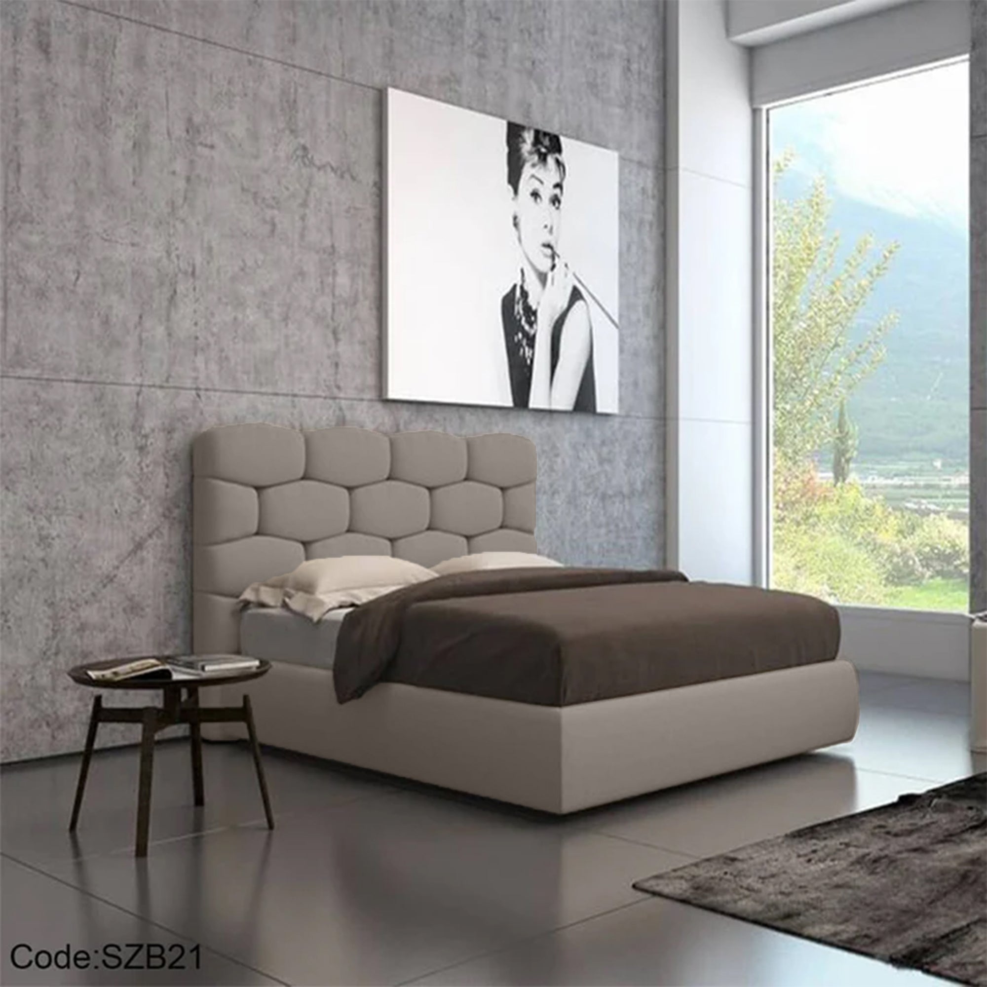 szb21 - سرير 160 سم بيج