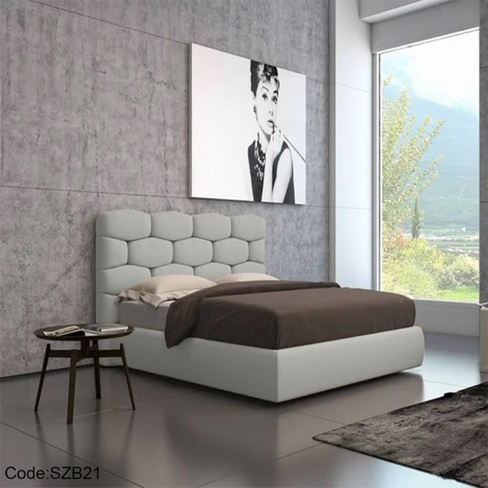 szb21 - سرير 160 سم بيج