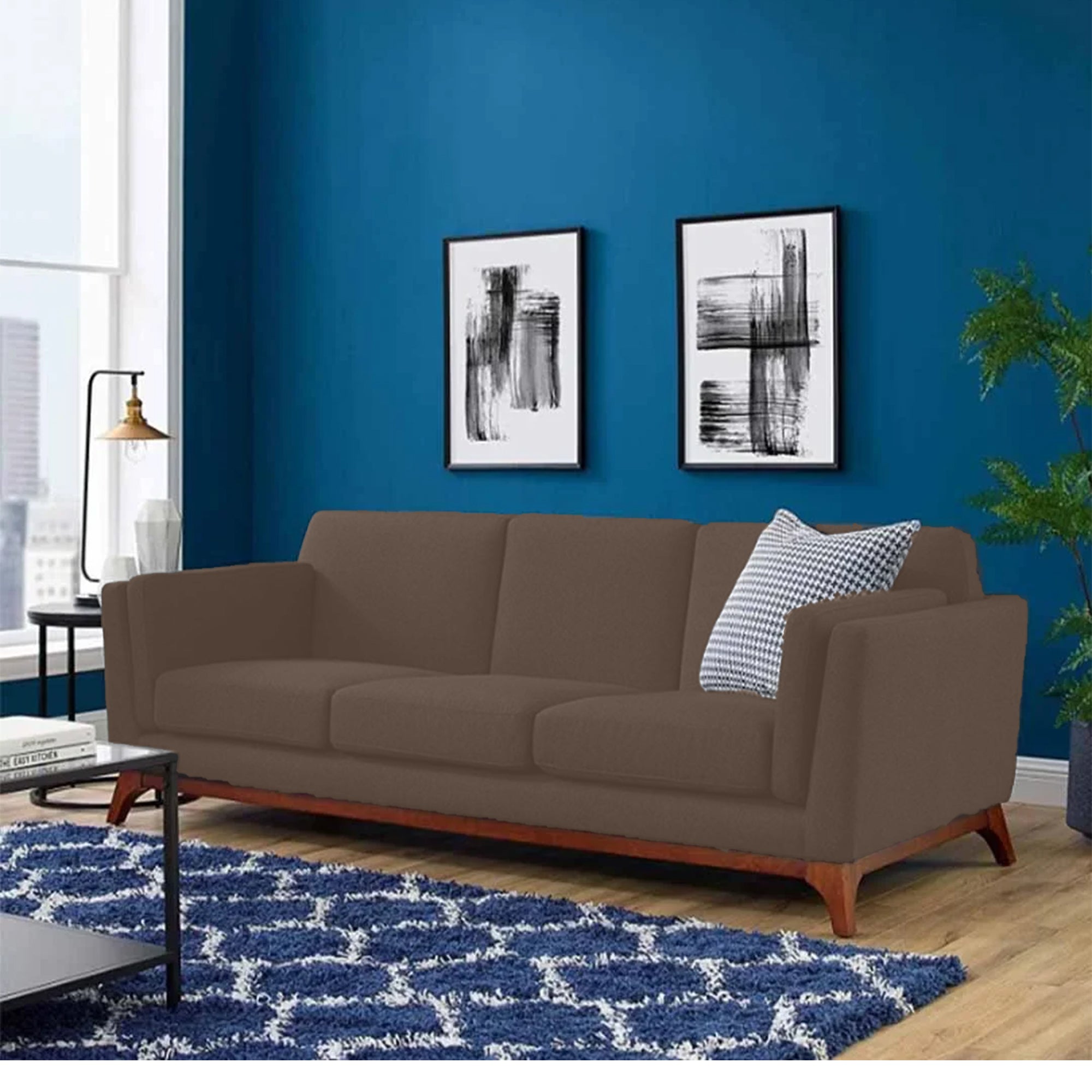 Gray Three-Seater Sofa – sz406