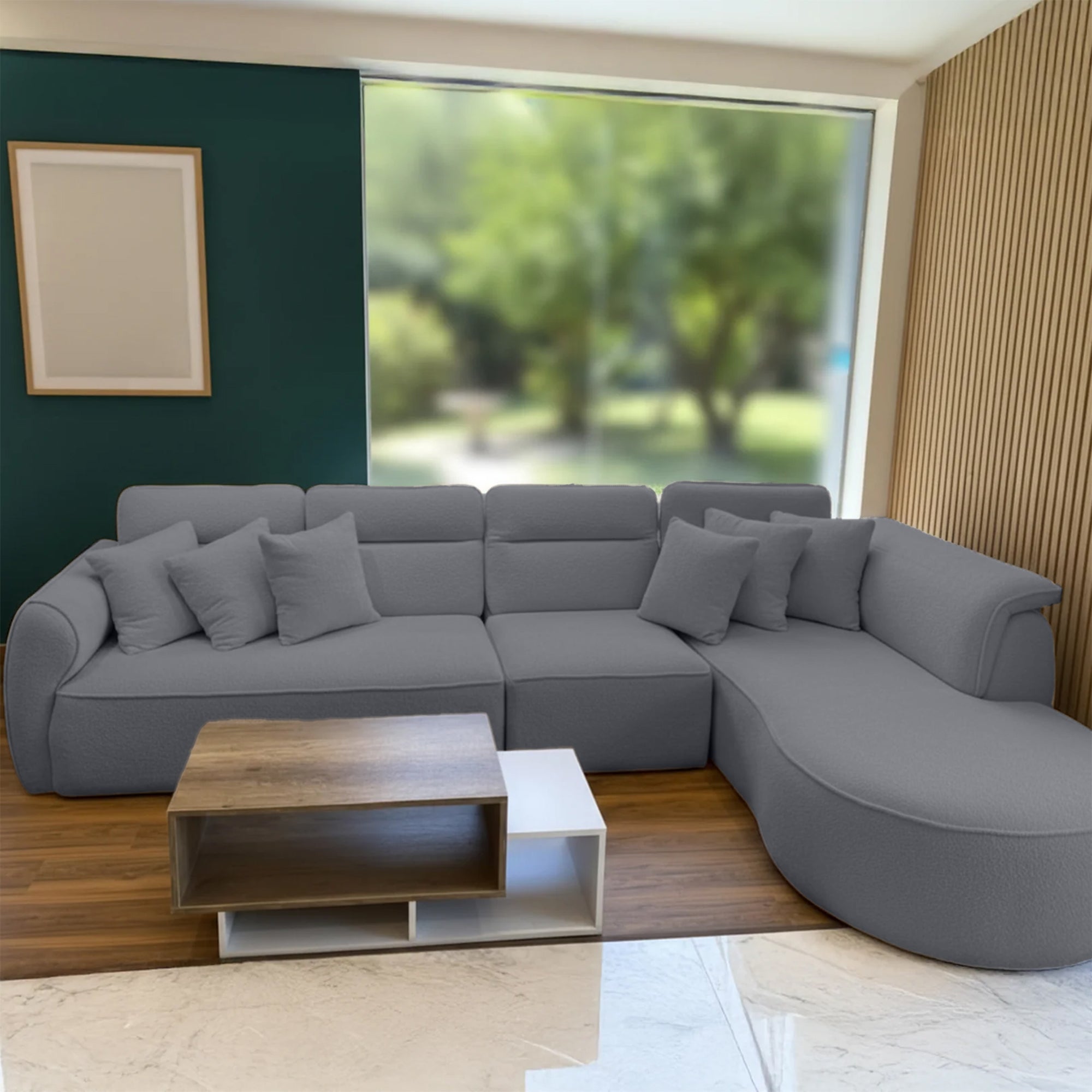 Off-White Corner Sofa - SZ1106