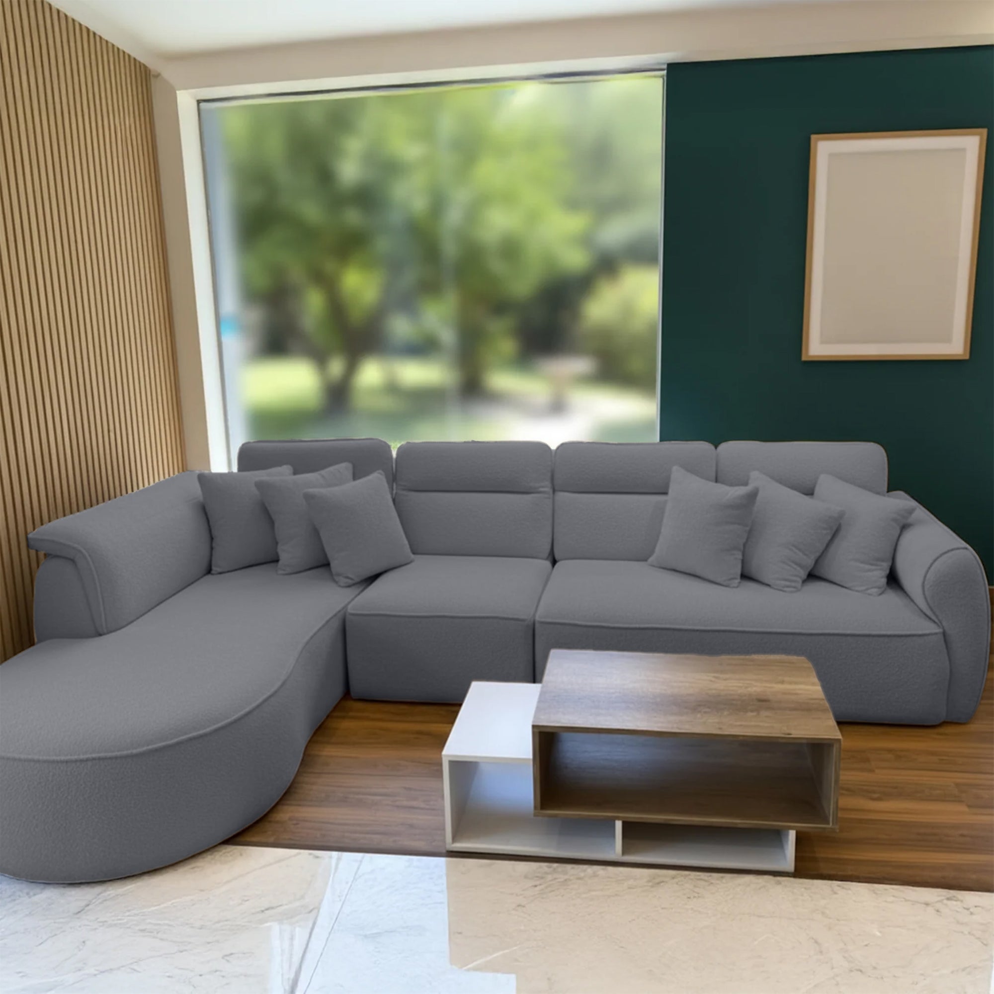 Off-White Corner Sofa - SZ1106
