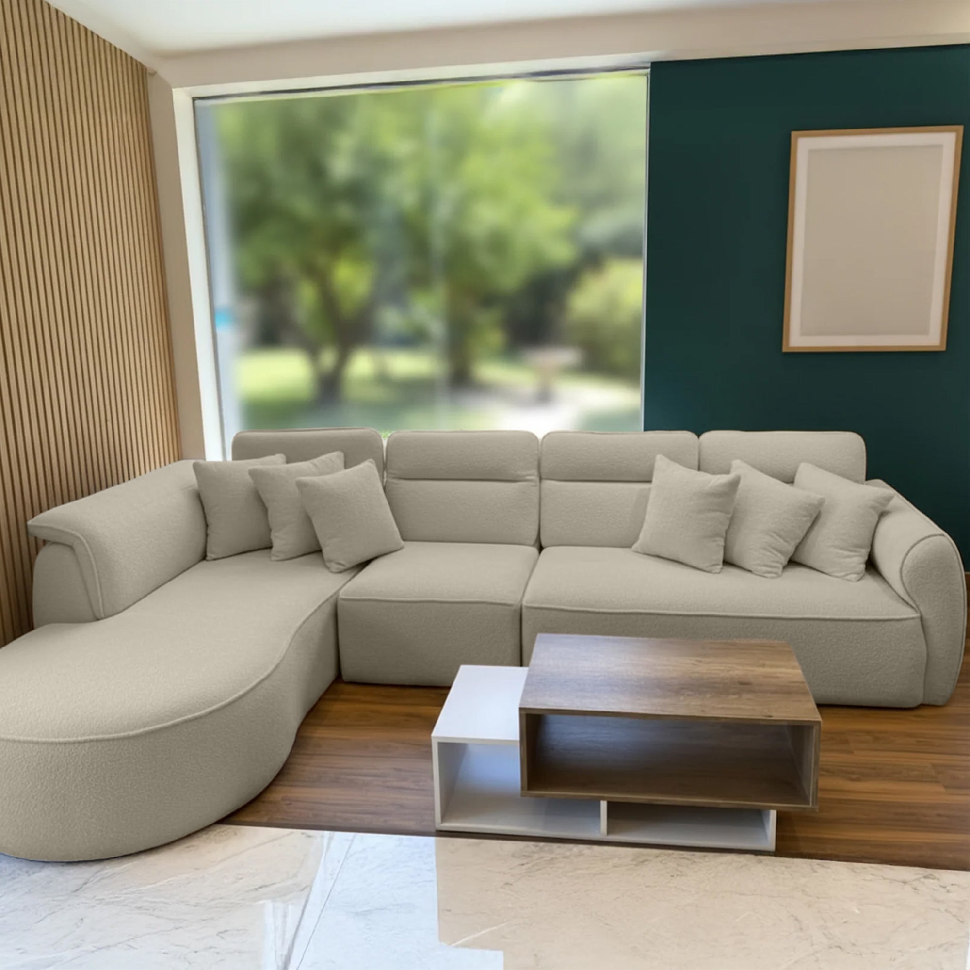 Off-White Corner Sofa - SZ1106