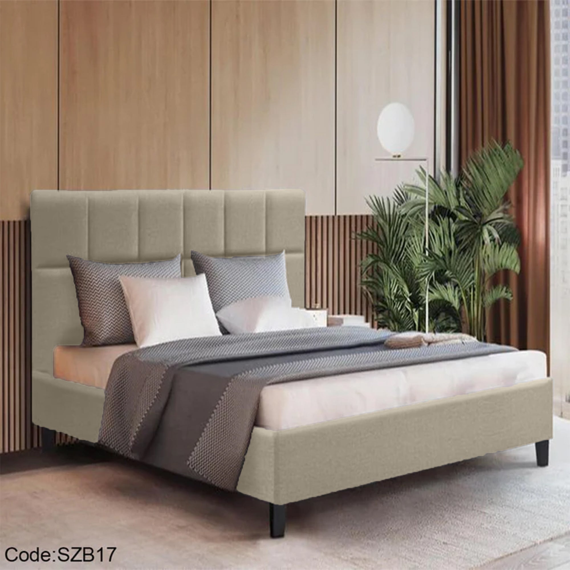 szb17 160 cm Bed Gray