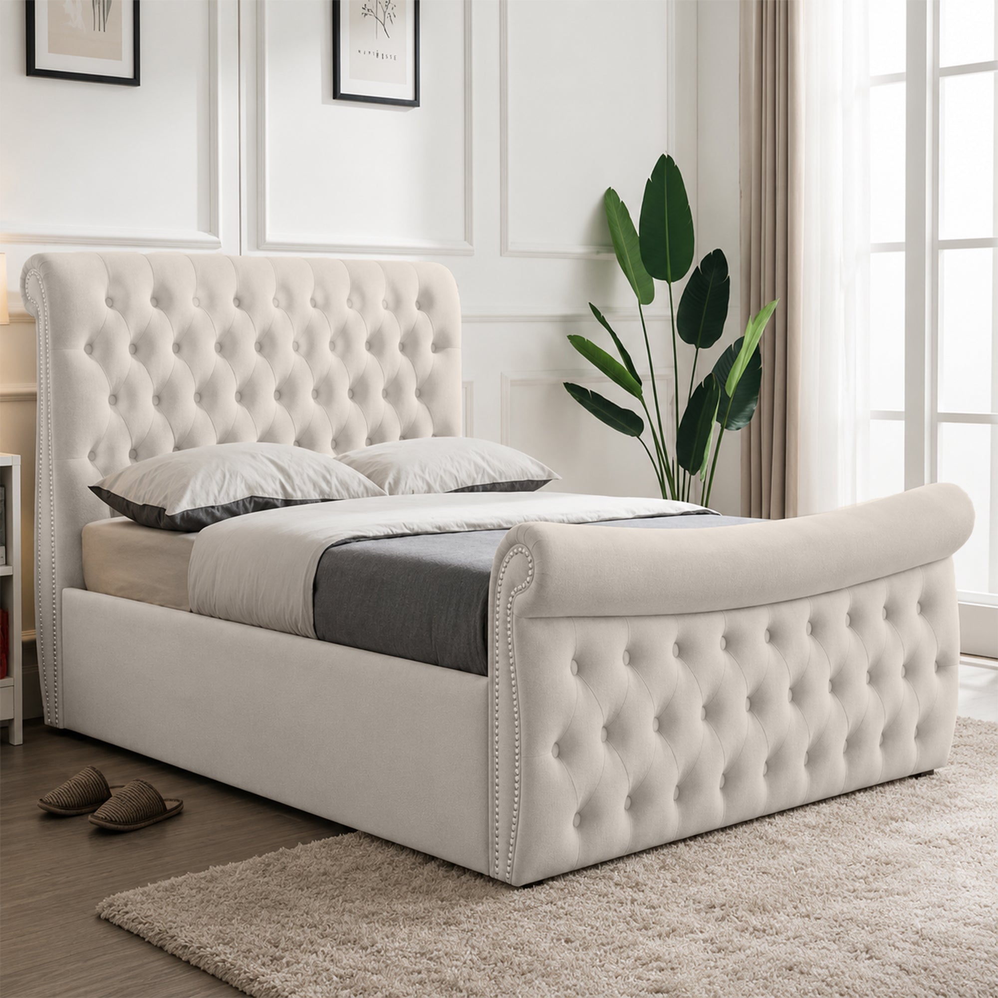 szb8 - سرير كابتونيه 150 سم