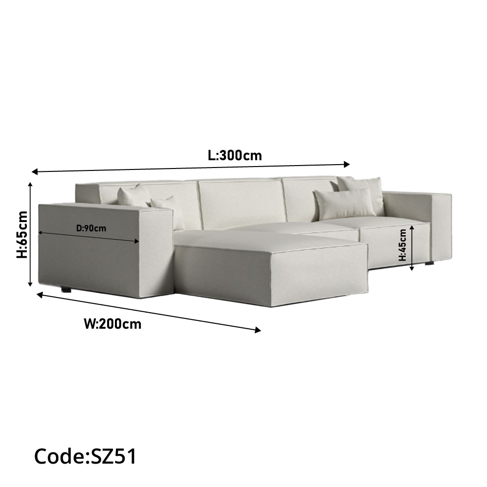 Beige L-Shaped Corner sz51