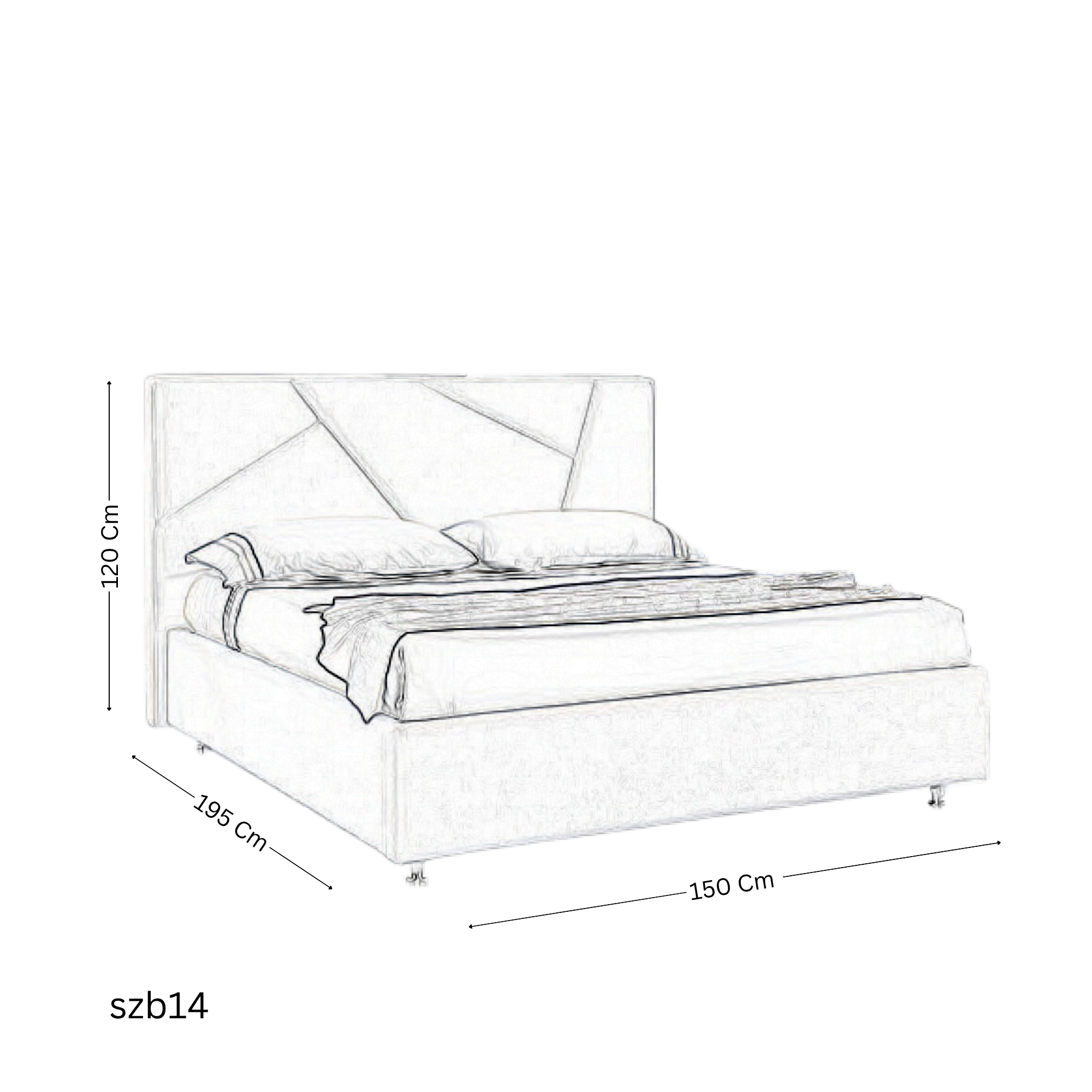 szb14 - Modern Bed 150 cm
