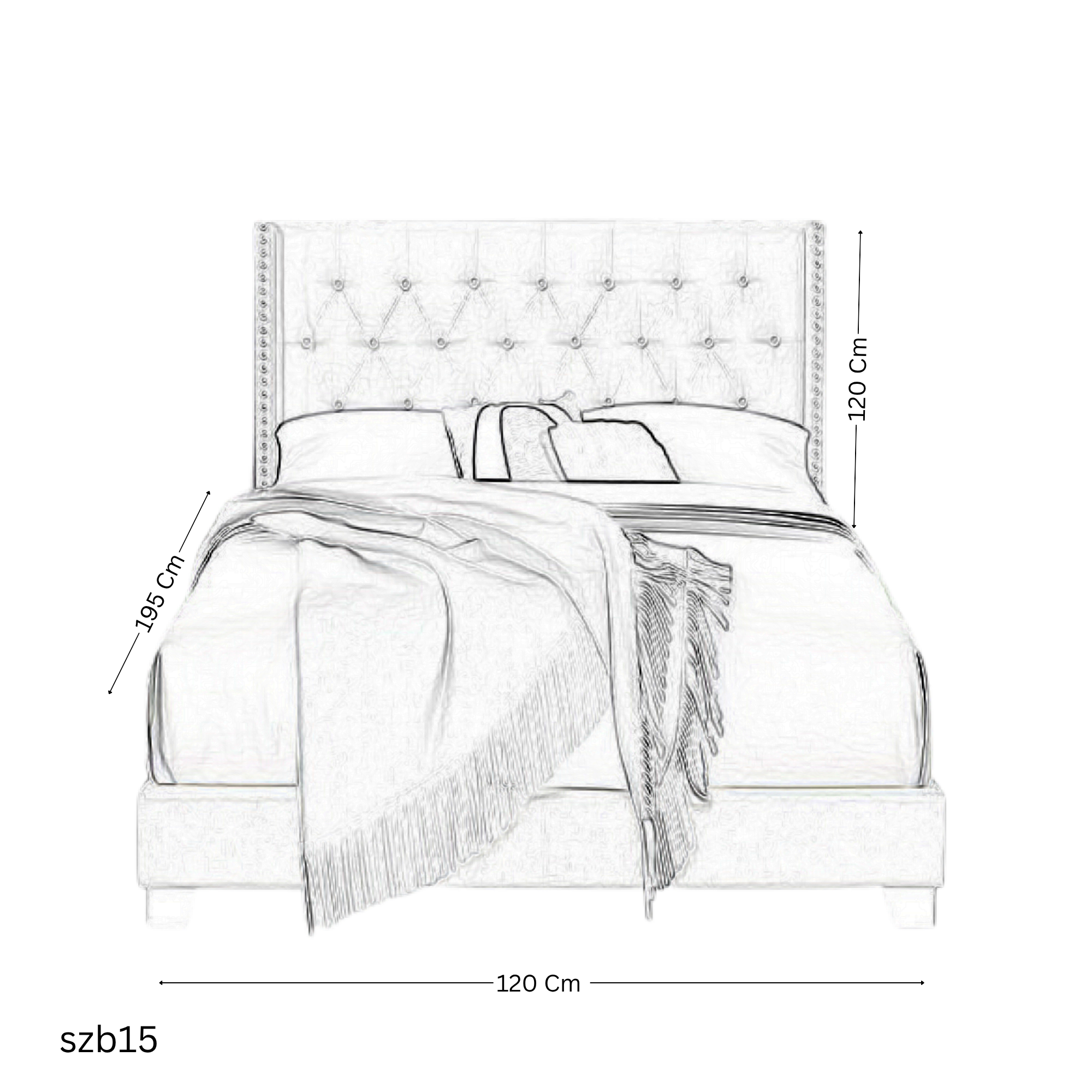 szb15 - Upholstered Bed 120 cm