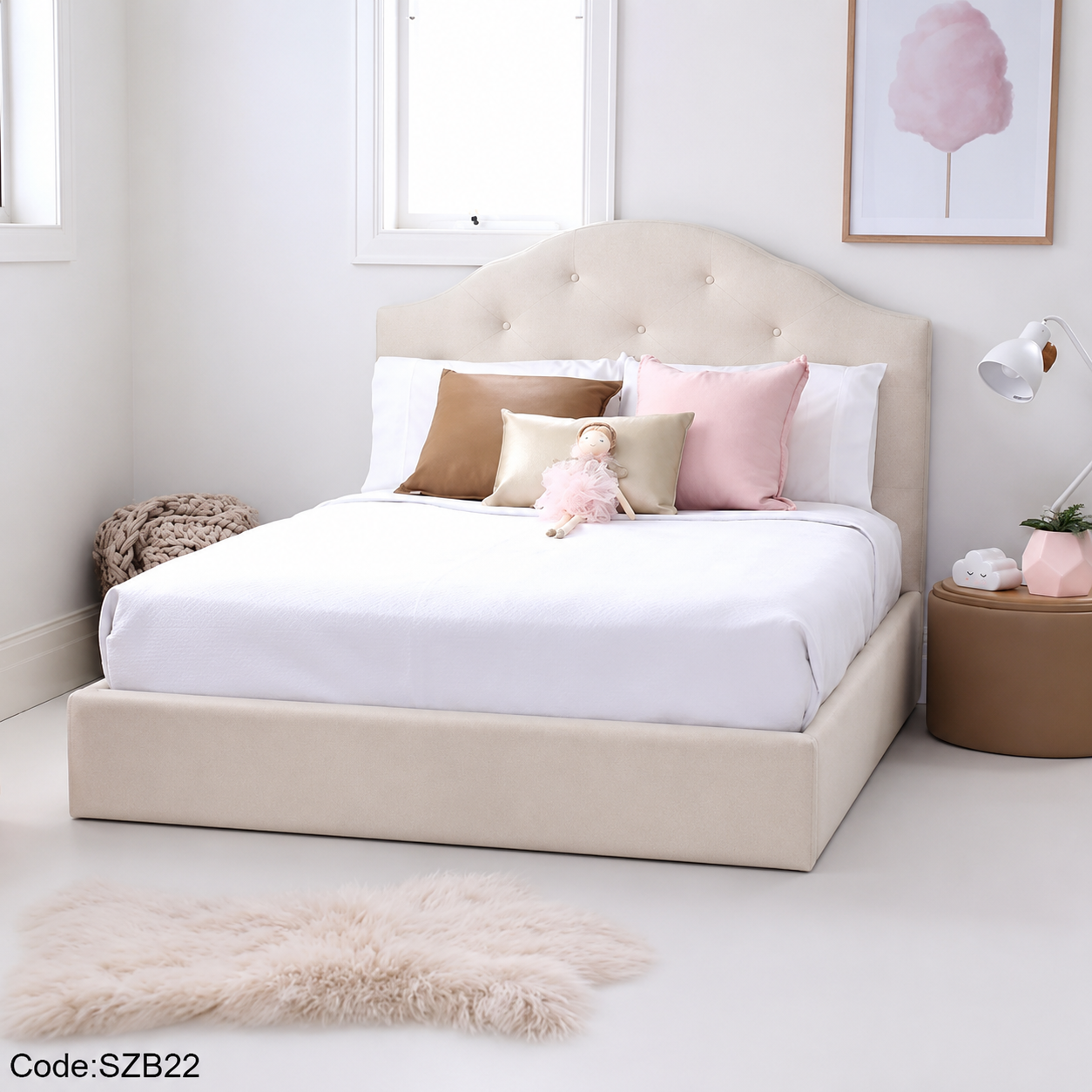 سرير اطفال خشب مقاس 120 سم - szb22