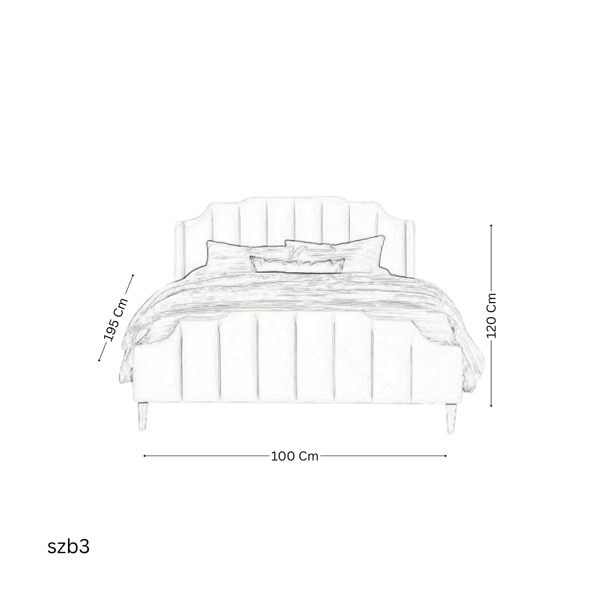 szb3 - Dark Navy Bed 100 cm