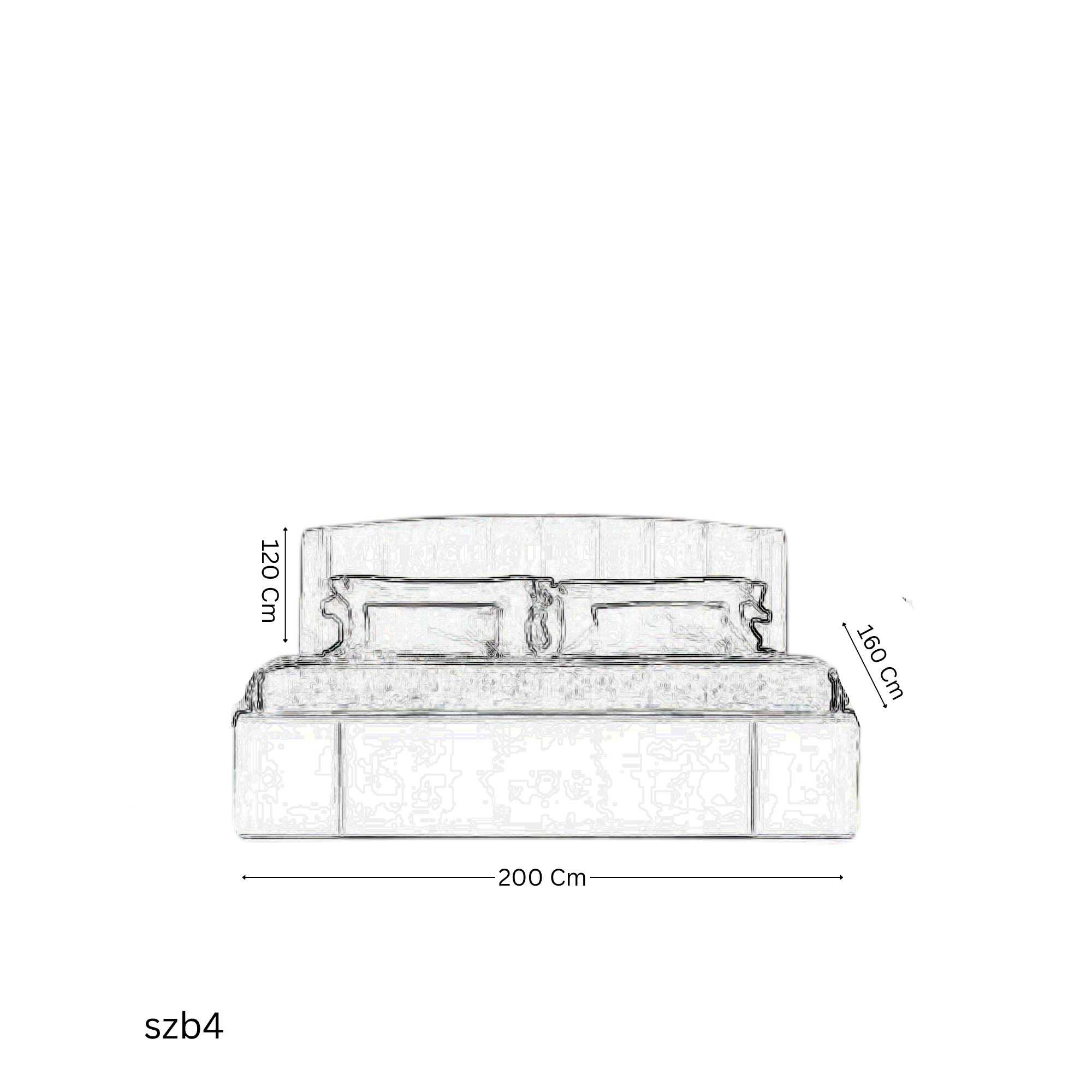 szb4 - 100 cm Velvet Bed