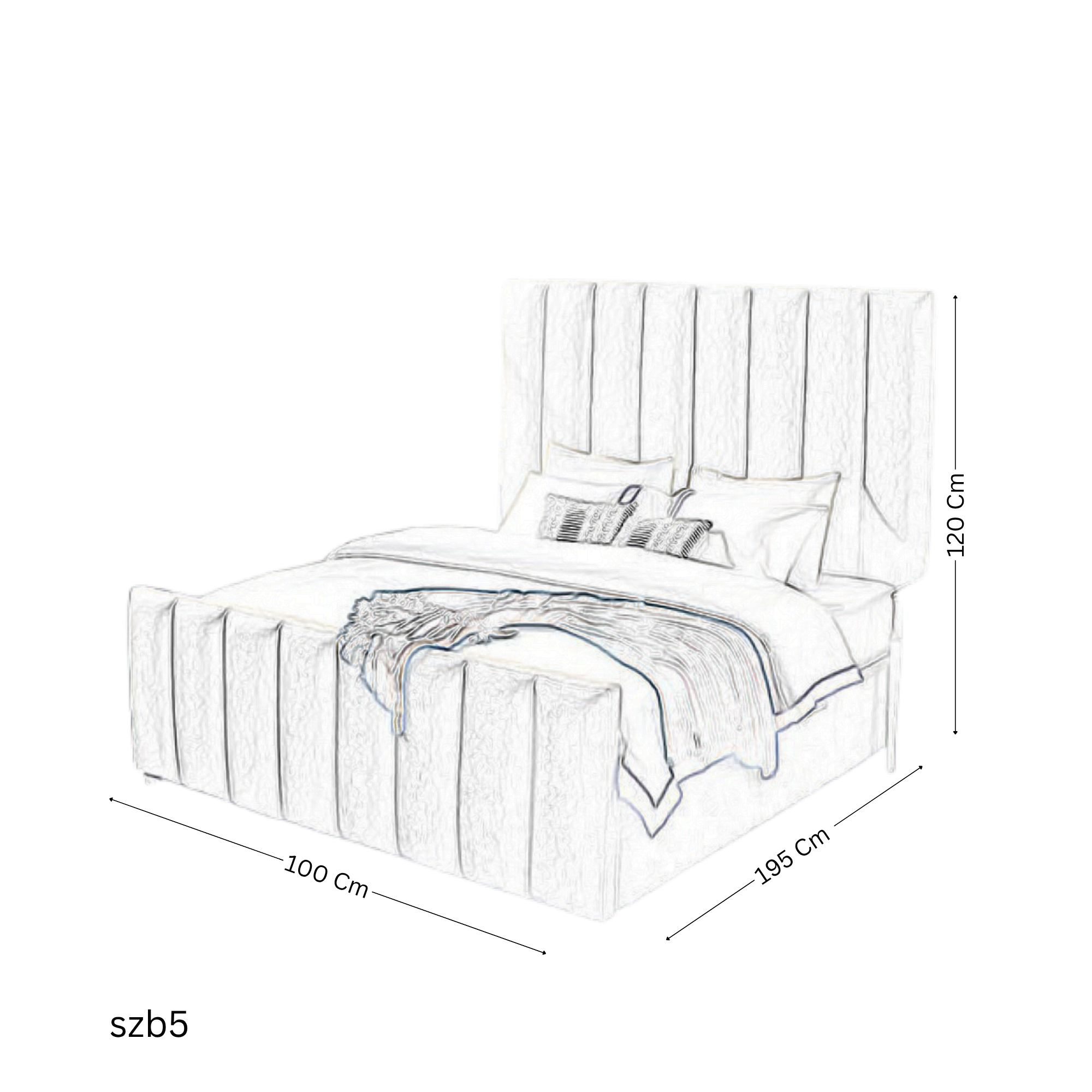 szb5 - 100 cm Velvet Bed