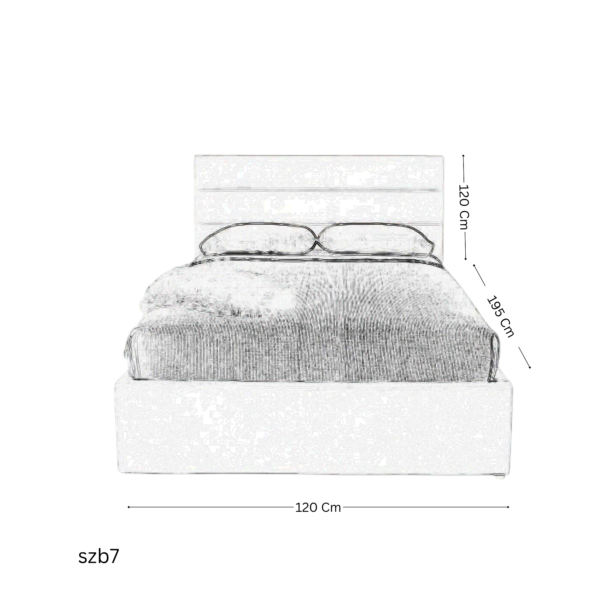 szb7 - 120 cm Modern Velvet Bed