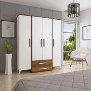دولاب  مودرن ابيض فى بيج 3 ضلفة-szd04