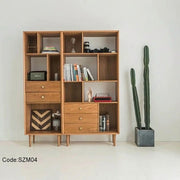 Modern Beige Wooden Library