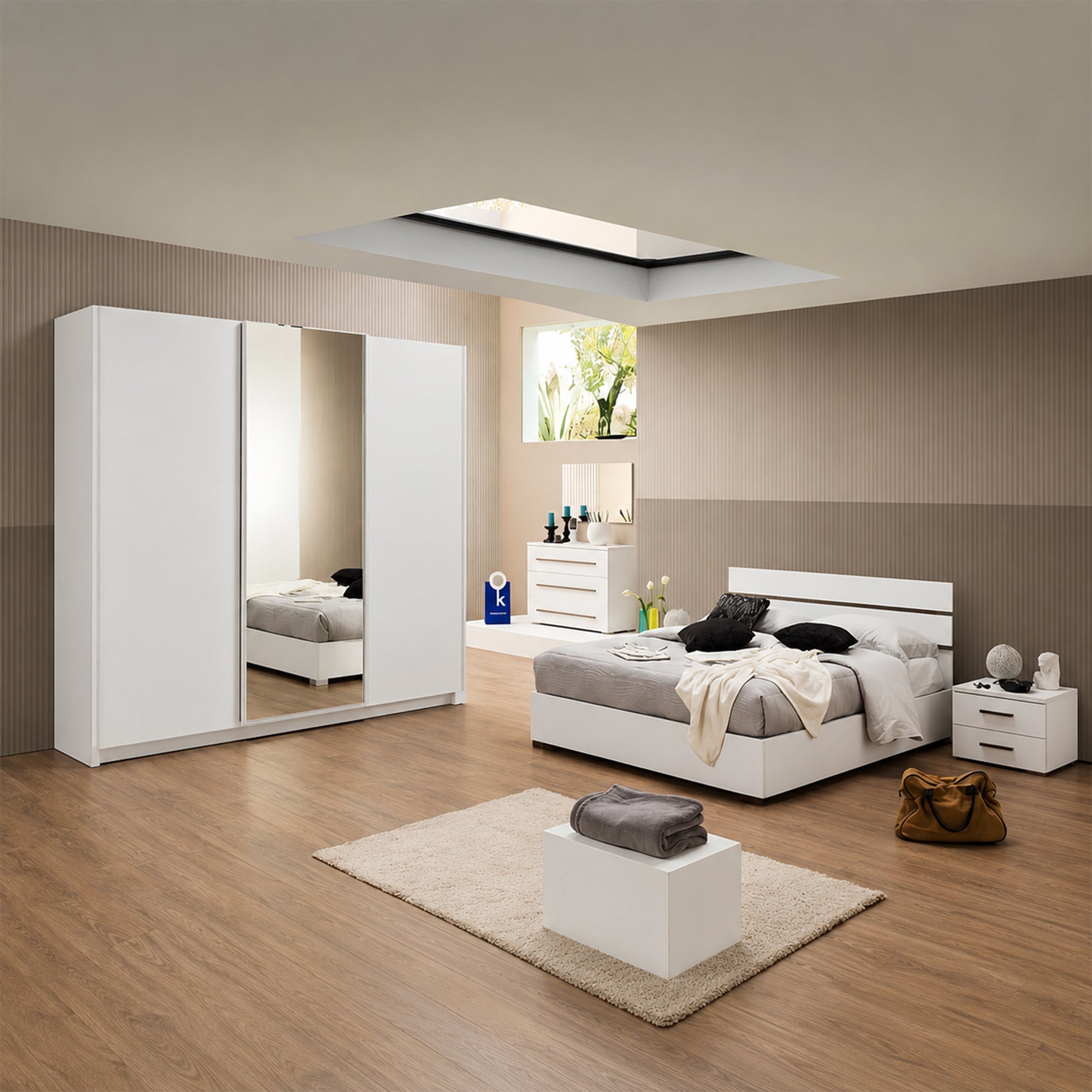 5-Piece White Bedroom Set - szr02