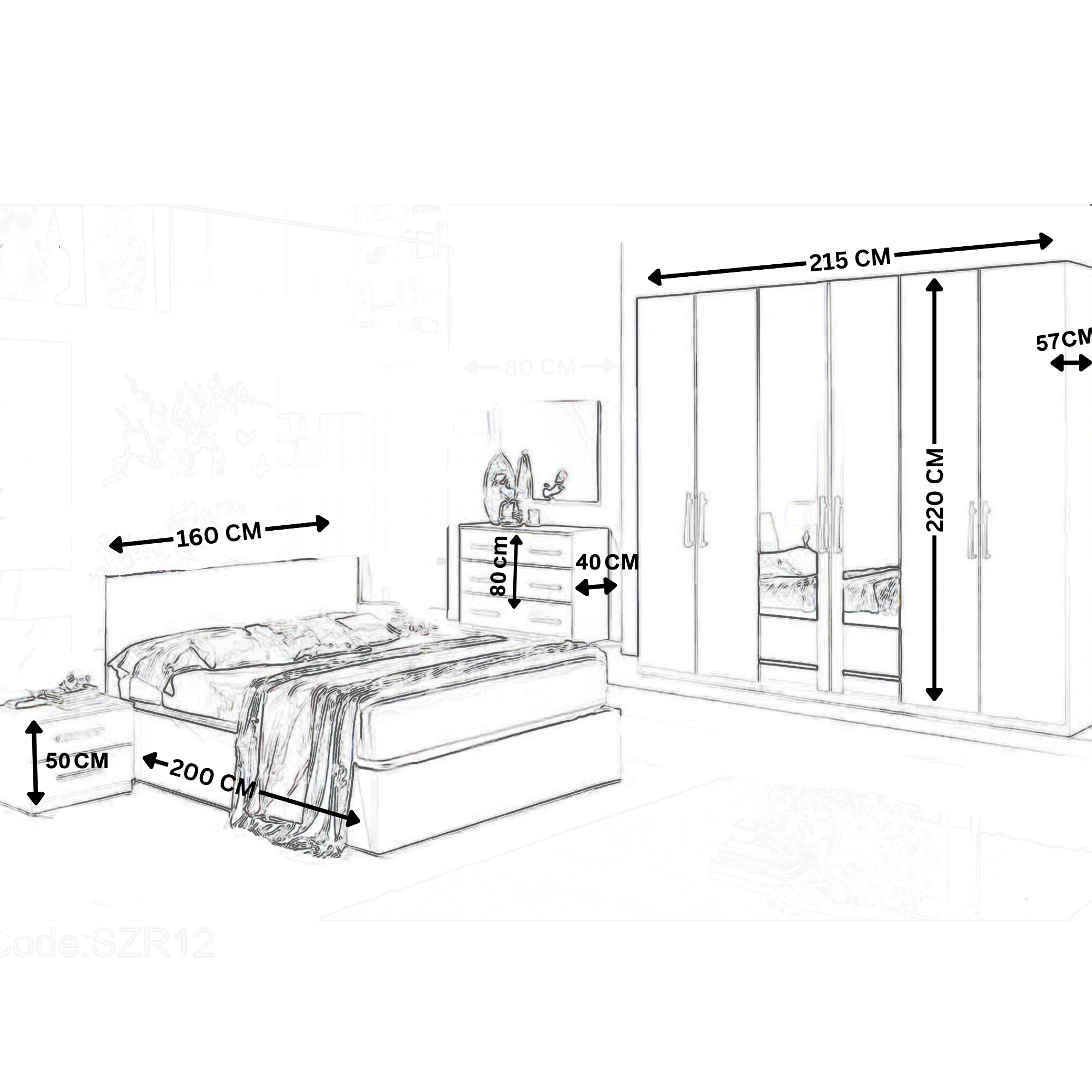 Complete Bedroom Set - szr12
