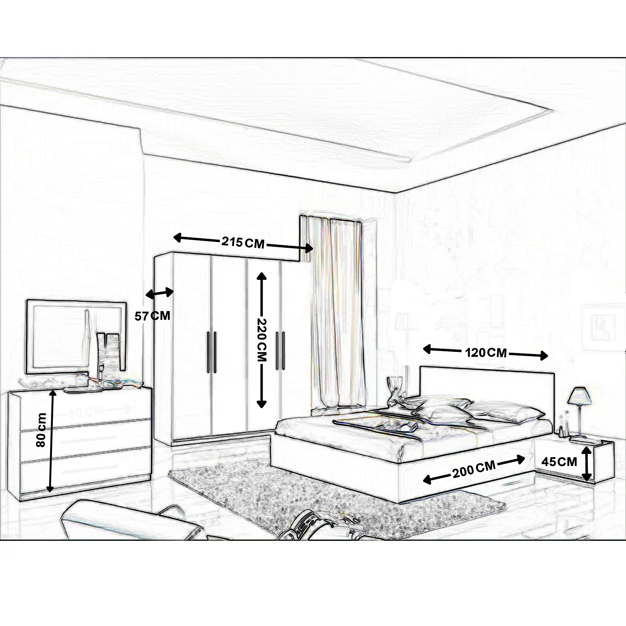 5-Piece Bedroom Set - szr17